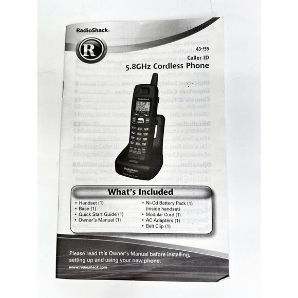 Radio Shack vintage 5.8 GHz Cordless Landline Telephone with Caller ID - Picture 2 of 6